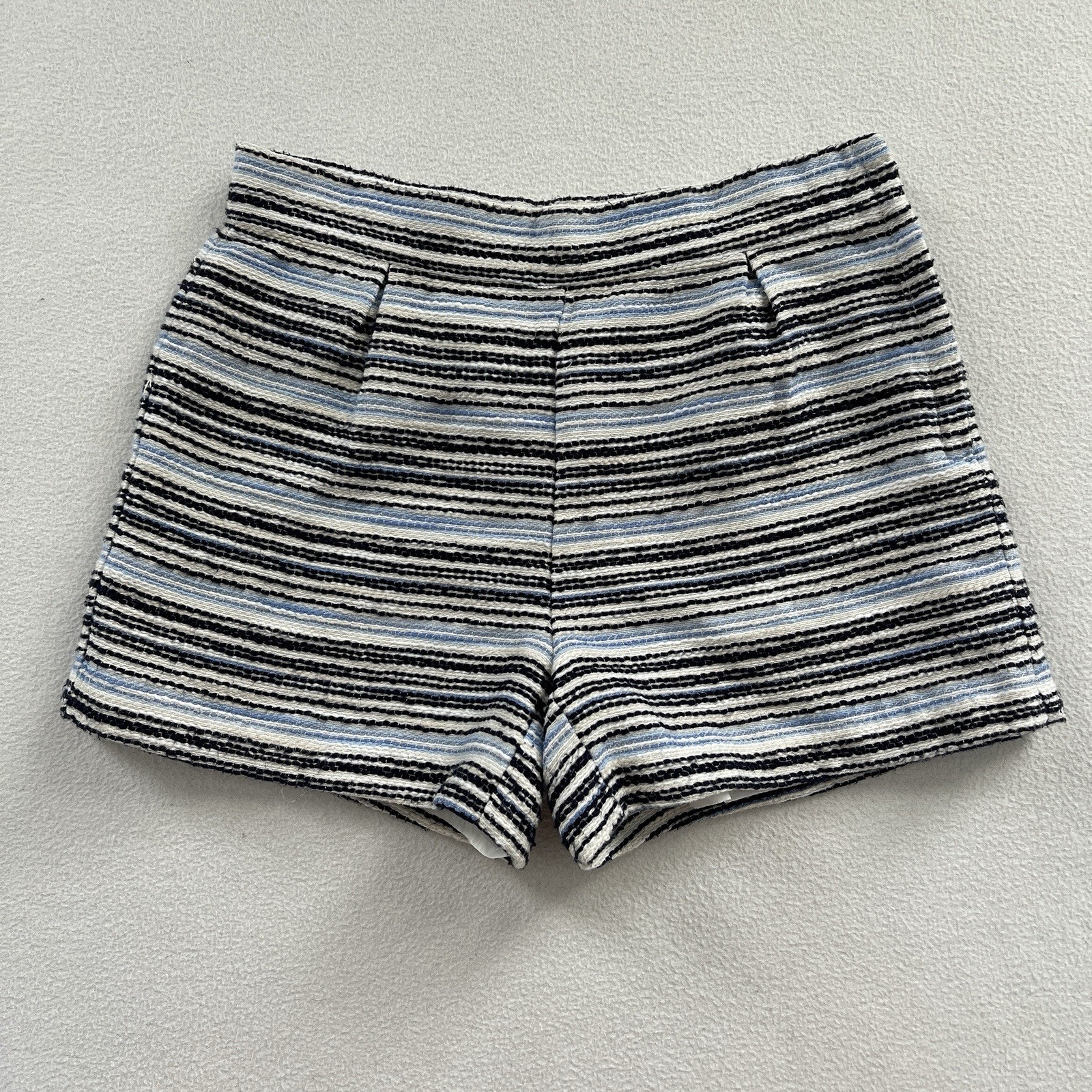 Janie  Jack Merchant Marine Blue Boucle Tweed Lined Adjustable Waist Short 12